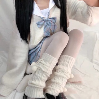 006[có sẵn] Tất ống cục bông phối JK lolita