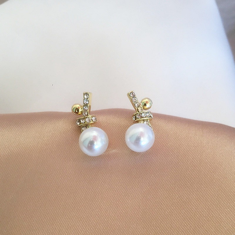 Bông tai mạ bạc 925 đính ngọc trai giả thời trang 2021 dành cho nữ