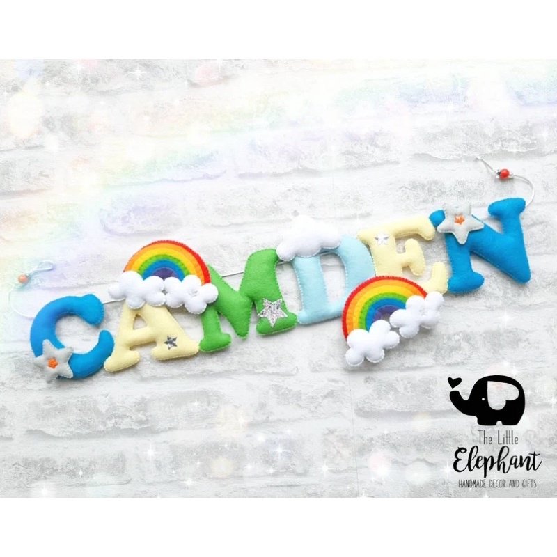 Bảng tên treo phòng ngủ handmade, bảng tên trang trí thôi nôi cực đẹp mẫu Chữ cho bé trai, bé gái