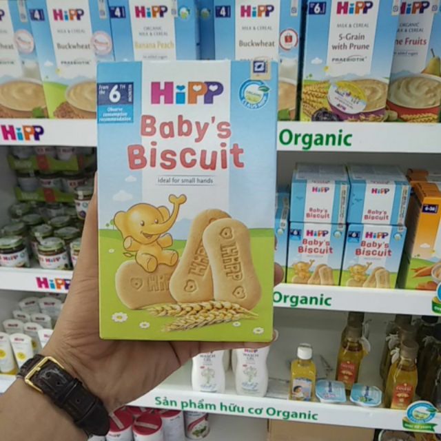 Bánh ăn dặm baby`s Biscuit Hipp hữu cơ Organic