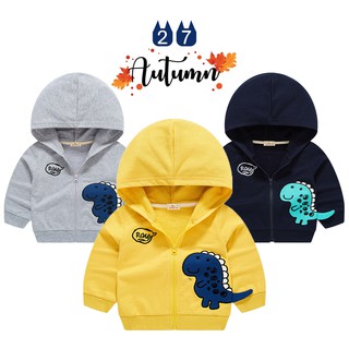 Áo khoác Hoodie cho bé BETOP áo nỉ da cá họa tiết khủng long chất cotton hàng xuất khẩu