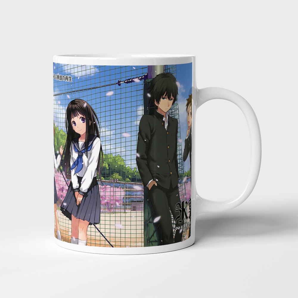 Cốc uống nước Anime, ly in hình HYOUKA - Mẫu 1. Nhận in theo yêu cầu