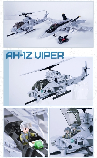 Lắp ráp Sluban 0838 Viper 482 chi tiết