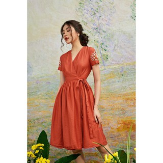 OLV - Đầm Glimmer V Neck Embro