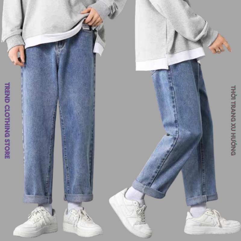 Quần Jean Nam - Nữ Quần Jeans Baggy  Ống Xuông Rộng Style Hàn Quốc 2022-Trend Clothing!