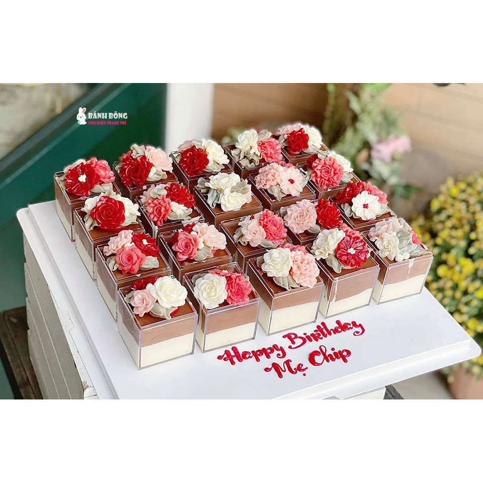 Cốc Mousse Hộp Nhựa Đựng Bánh TIM VUÔNG TRÒN TAM GIÁC HCN OVAL Đồ trang Trí cho Bánh Kem Sinh Nhật