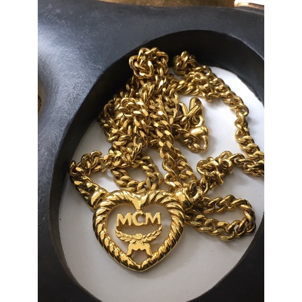 Dây chuyền MCM vintage-mặt logo trái tim