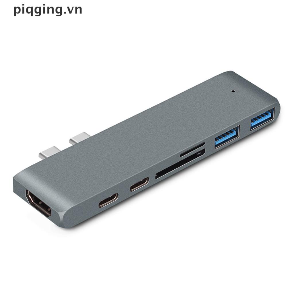 Hub Chuyển Đổi USB C 3.1 Type-C USB-C Sang HDMI RJ45 USB PD 3.0 SD Cho MacBook