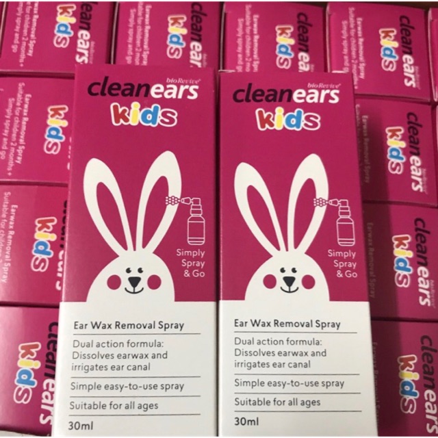 Xịt tan ráy tai Clean Ears Kids 30ml của Úc