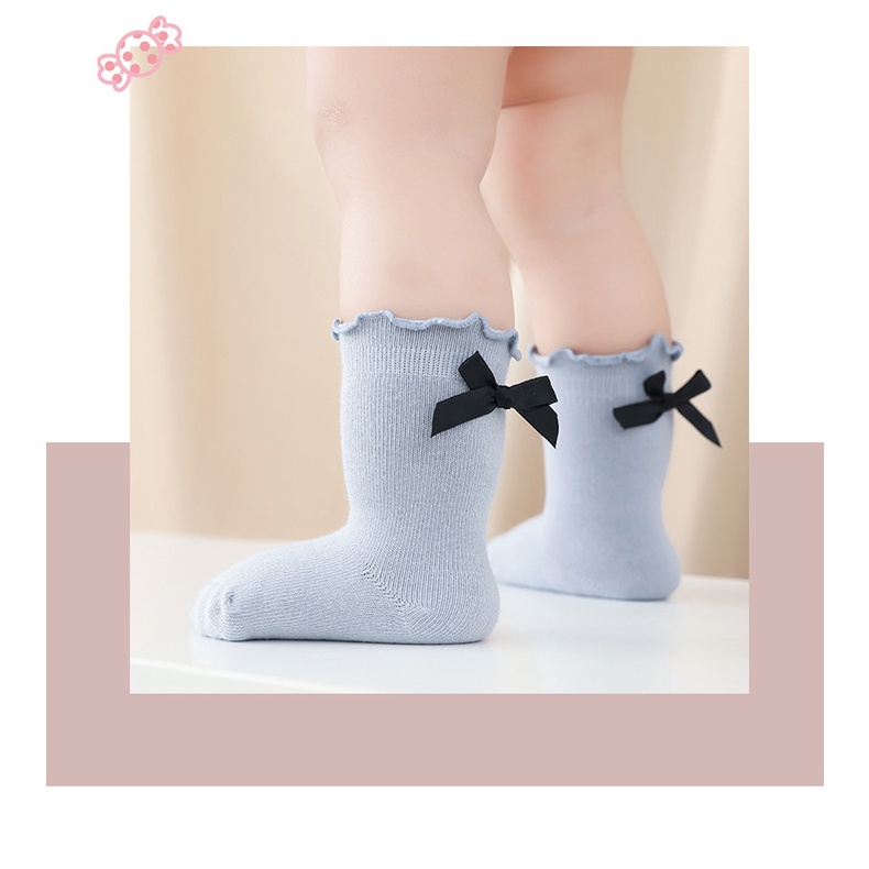 TAT 60 : Tất cho bé họa tiết nơ đằng sau cực xinh