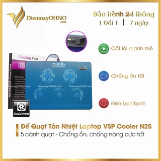 Đế Quạt Tản Nhiệt Laptop Gaming N25 Quạt 5 Fan Tản Nhiệt VSP Cooler Cho Laptop - OHNO VIỆT NAM