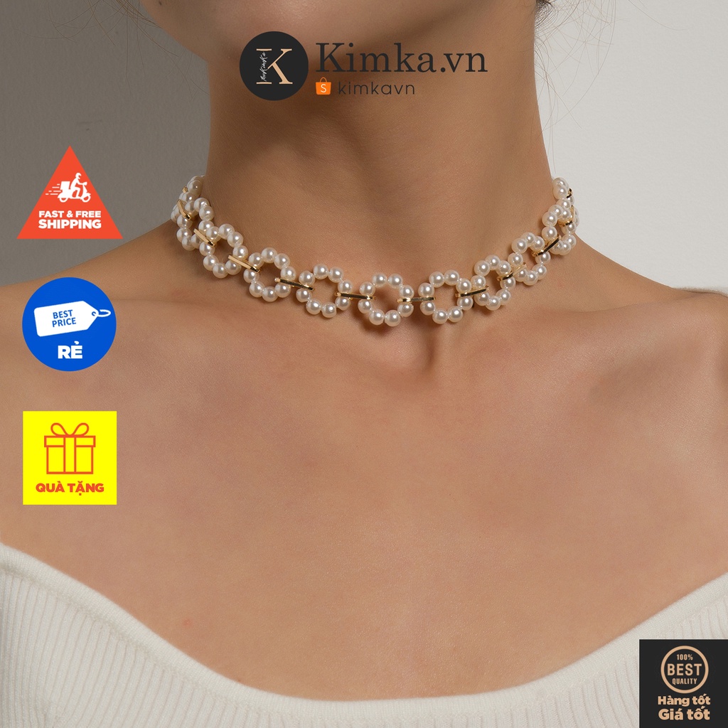 (0291) Vòng Cổ Choker Hoa Ngọc Sang Trọng Nữ Tính Phong Cách Hàn Quốc