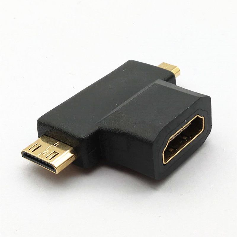 Đầu chuyển đổi Adapter HDMI ra mini HDMI, micro HDMI 2 trong 1