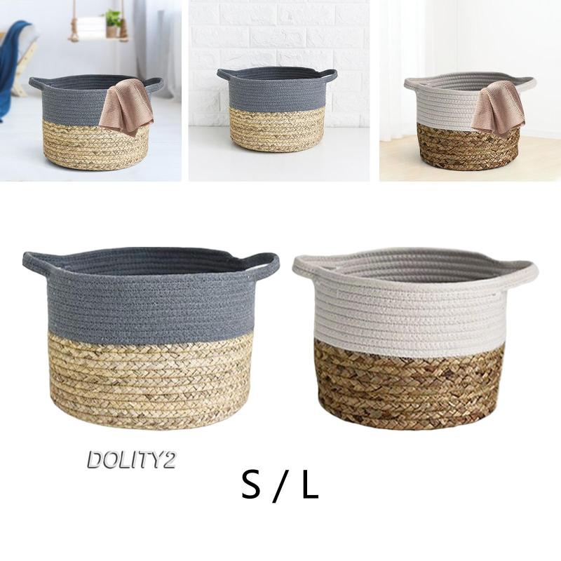 [Dolity2] Giỏ Đan Mây Cotton Lót Sàn Phòng Khách Gia Đình