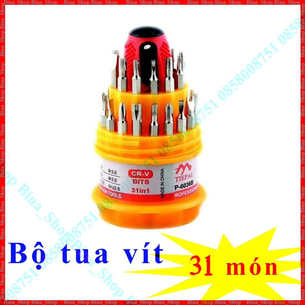 Bộ tua vít đa năng 31 in 1 tiện dụng gồm 31 đầu vít các loại