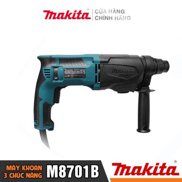 [Chính Hãng] Máy Khoan Búa 3 Chức Năng Makita M8701B (800W-26MM), Bảo Hành Tại Các TTBH Toàn Quốc