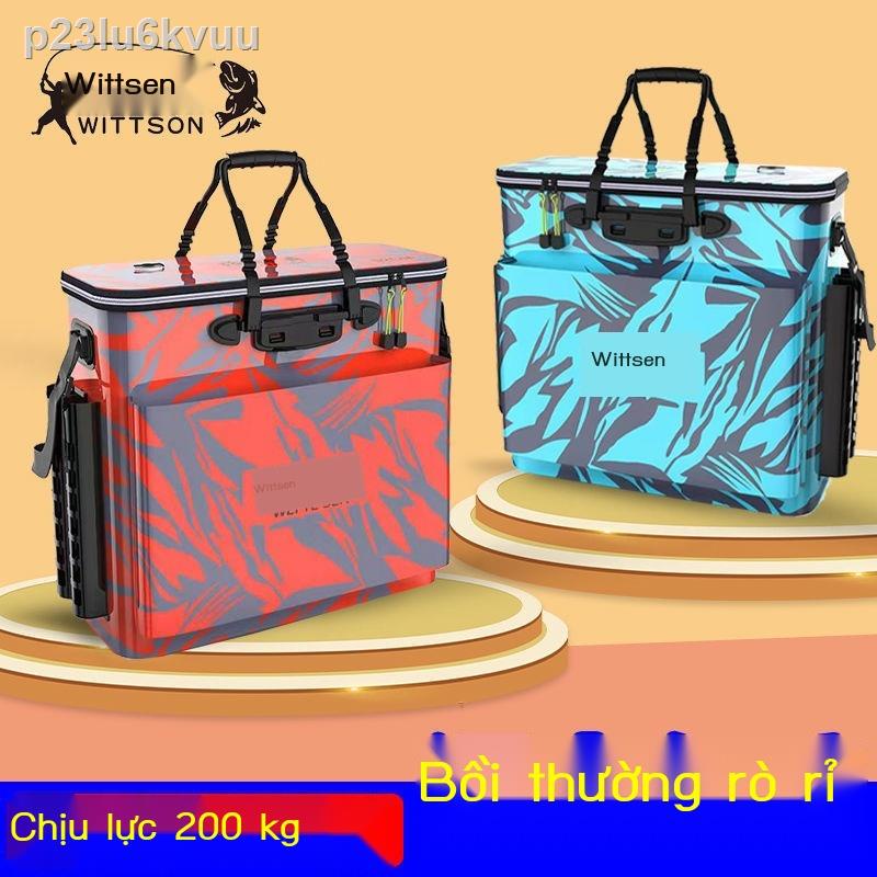 p23lu6kvuuXô câu cá dày EVA tích hợp xô bảo vệ hộp đựng đa năng sống đồ không thấm nước túi
