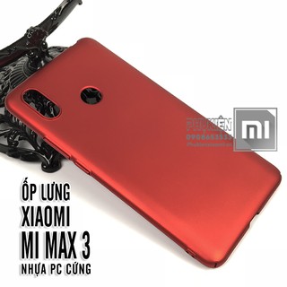Ốp lưng Xiaomi Mi Max 3 Nhựa PC cứng - Không bám vân tay - Đỏ