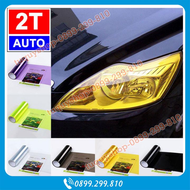 01 cuộn film dán chóa đèn xe hơi ô tô xe máy - dán trang trí đèn xe mô tô ô tô, kích thước 30cm x 60cm, SKU:343