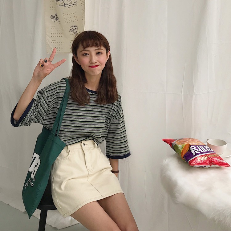 Chân váy jean IELGY dáng chữ A lưng cao dáng ôm thời trang hè cho nữ