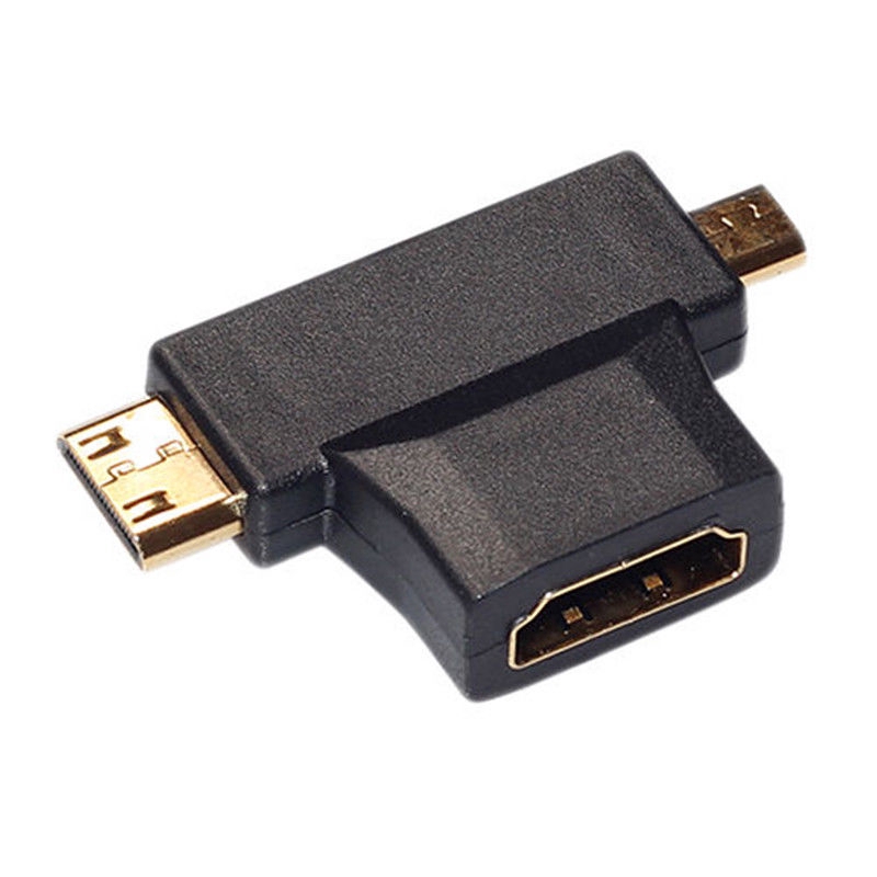 Đầu cắm chuyển đổi MINI HDMI 3 trong 1 từ Micro HDMI sang lỗ cắm HDMI 1.4 tiện dụng