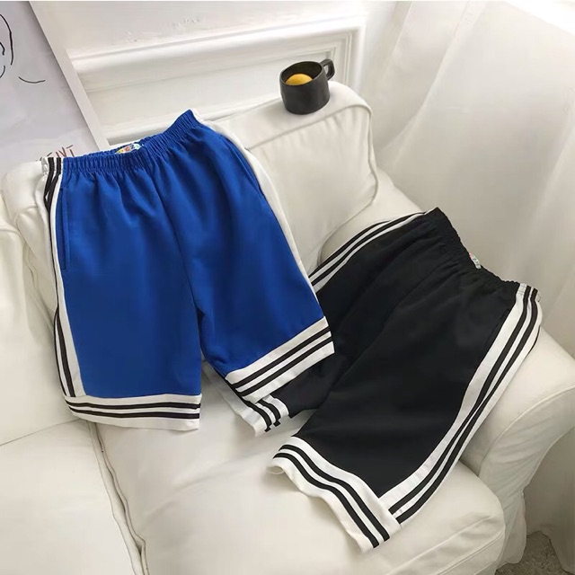 FREESHIP 50K - Quần Đùi Unisex Nam, Nữ 3 Sọc Thun 2 Da Phong Cách