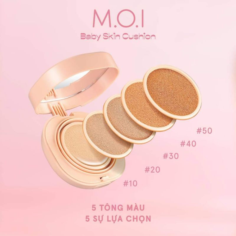 [Hàng mới 2021] Phấn nước phiên bản mới - M.O.I cosmetics Hồ Ngọc Hà - Baby skin cushion