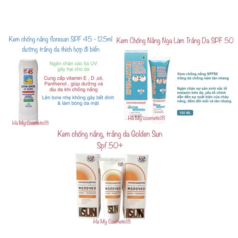 Kem chống nắng, trắng da Golden Sun Spf 50+