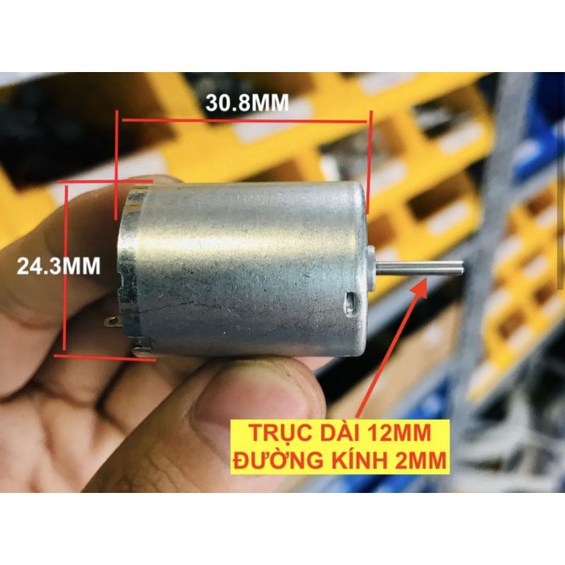 Motor mô tơ mini RF 370 C điện áp chạy êm mạnh 4.5V - 7.2V