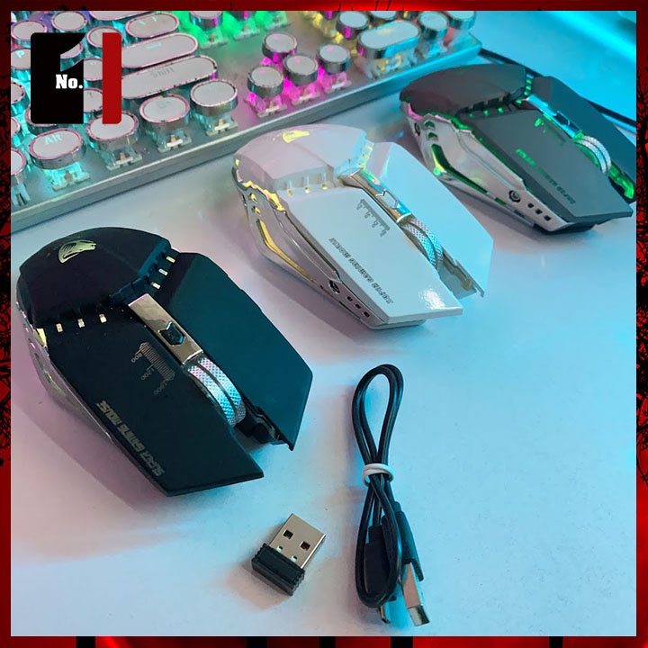 Chuột Gaming Không Dây Máy Tính T-WOLF Q15 Led Rgb Mouse Chuột Ko Dây Wireless Vi Tính Laptop Chơi Game Siêu Nhậy