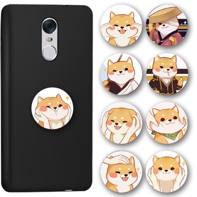 New Cute Shiba Dog Mobile Phone Air Bag Bracket Phone Buckle Desktop Expanding Phone Holder Dây điện thoại di động