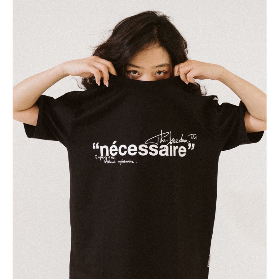 Áo thun unisex nam nữ NECESSAIRE basic , áo phông oversize dáng rộng tay lỡ hiện đại cá tính kiểu dáng Hàn Quốc