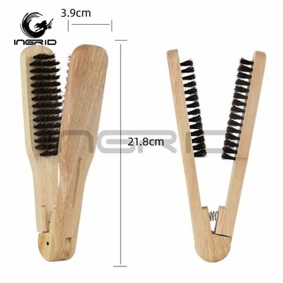 lược kẹp thẳng cán gỗ