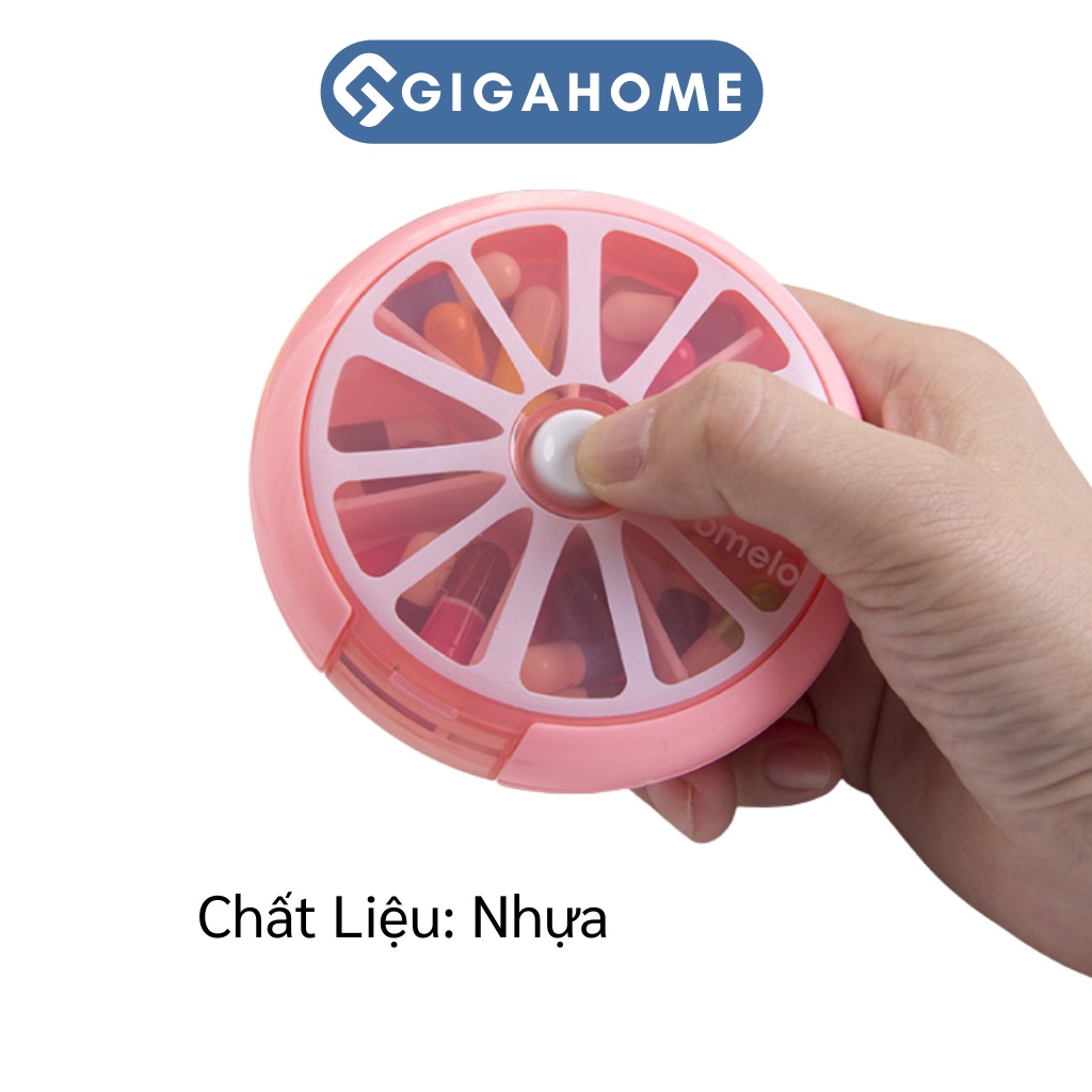Hộp Đựng Thuốc Hình Tròn Chia 7 Ngày GIGAHOME Tiện Lợi, Dễ Dàng Mang Theo 4337