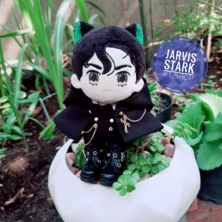 Măng tô tủ Noir cho doll 15/20cm IDV