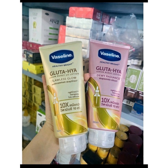 Sữa dưỡng thể kích trắng da body toàn thân Vasaline 10x Thái Lan chai 330ml