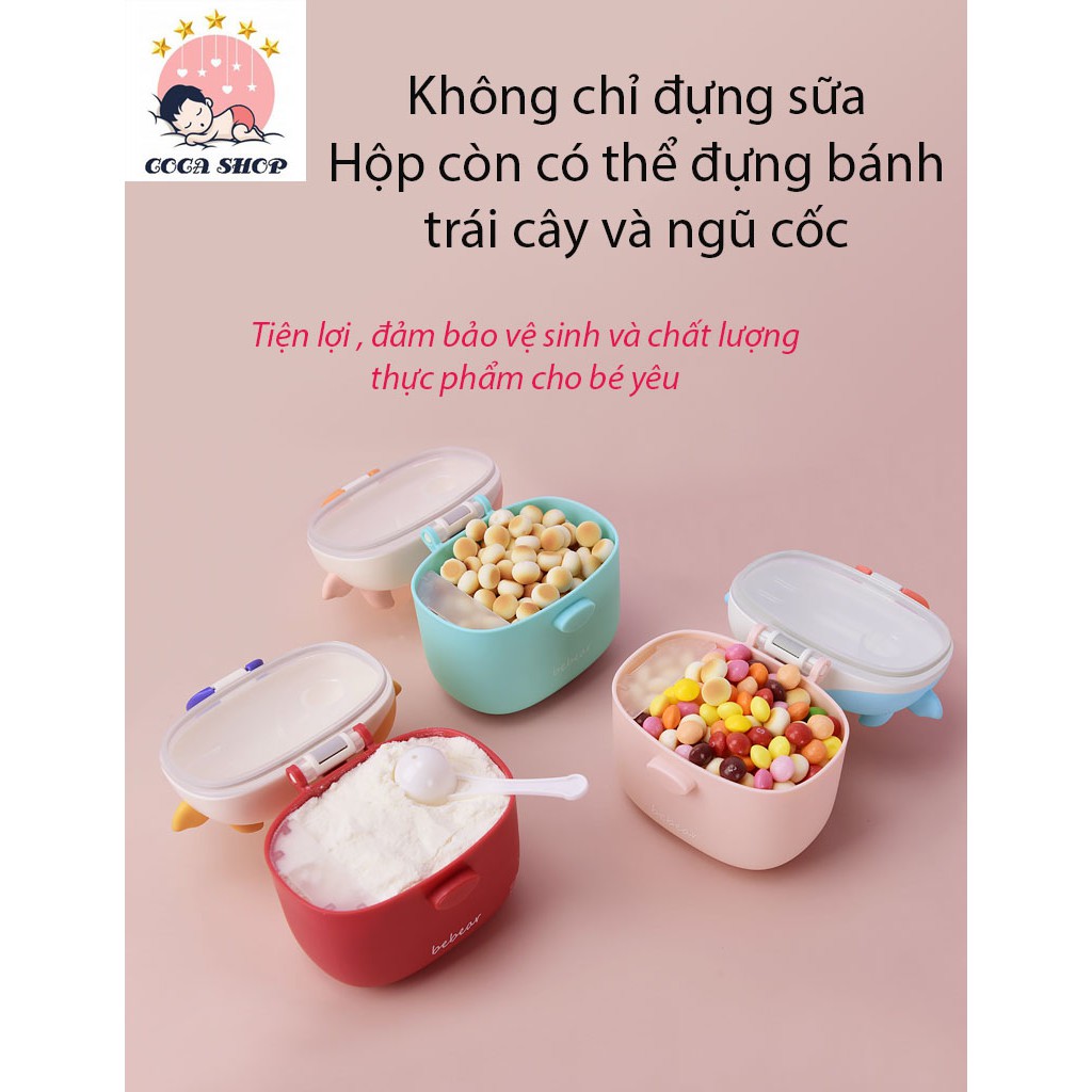 Hộp Đựng Sữa Bột , Trữ Sữa Bột Và Các Loại Đồ Khô Bánh Ăn Dặm BeBear Cho Bé