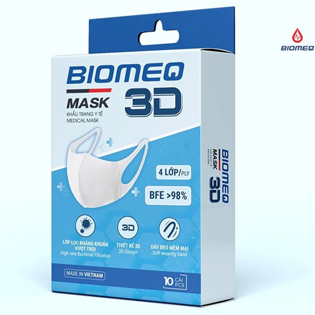 Khẩu trang Biomeq 3D 10cái