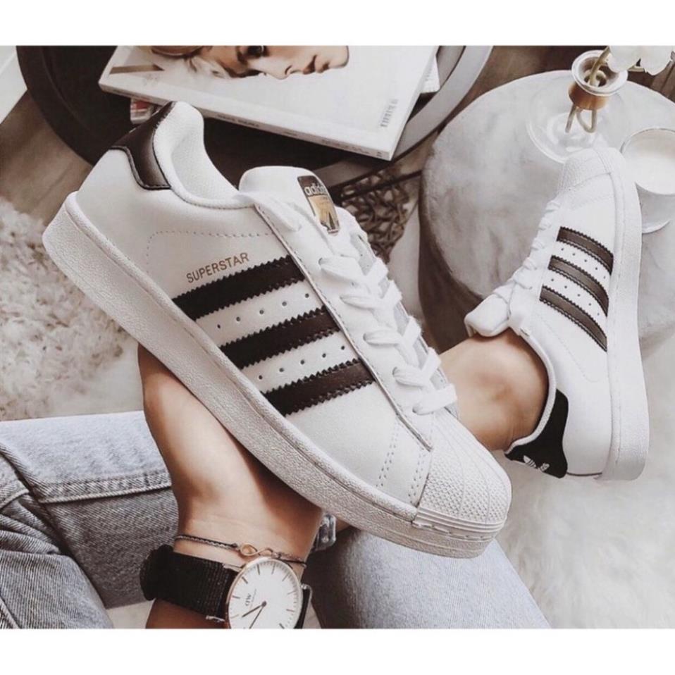 Giày thể thao adidas nam nữ, giày Adidas superstar tem vàng hàng đẹp full box bill