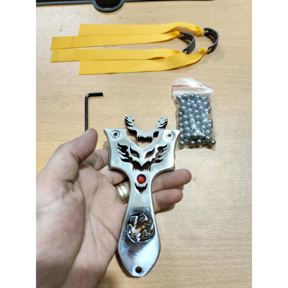 Ná Cao Su Inox Bóng Quỷ Cối Xay Gió 1 Ná 3 Dây 100 Bi
