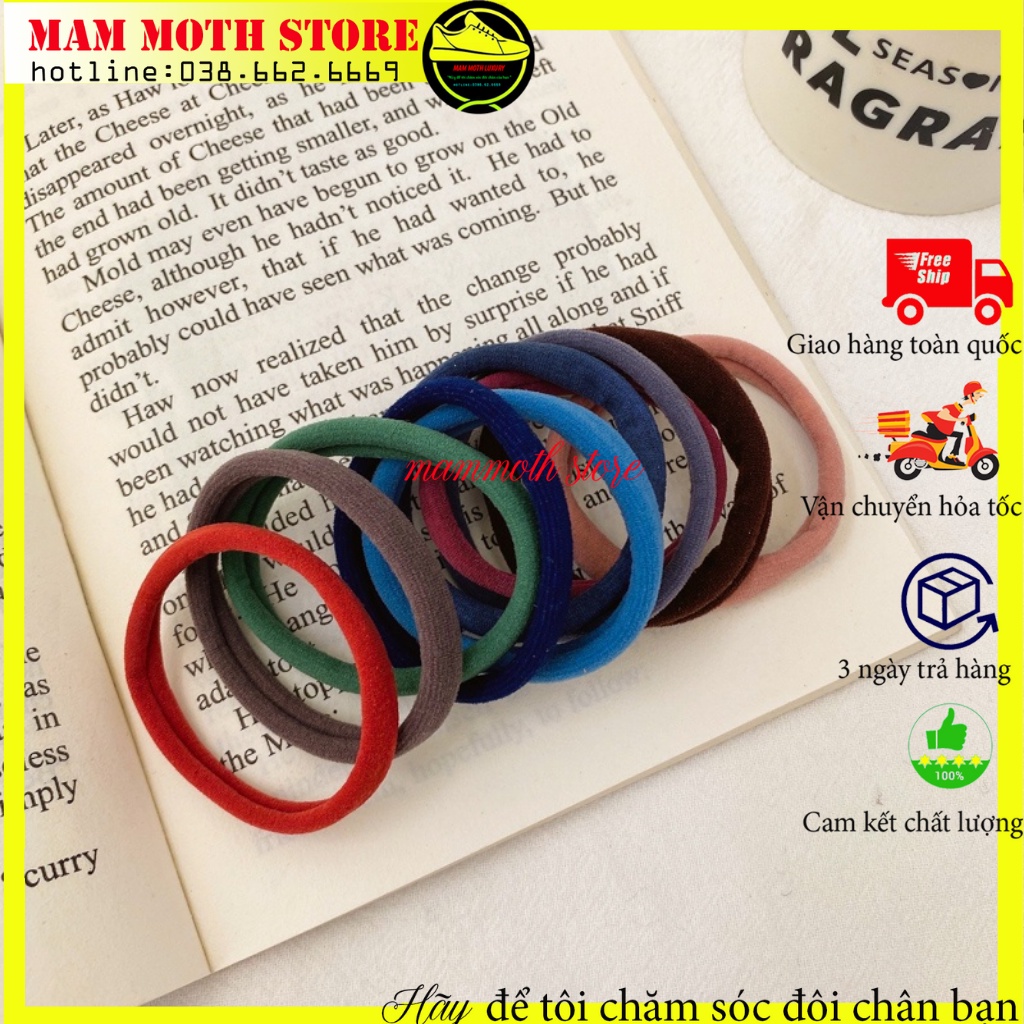 Combo 30 Dây Buộc Tóc Bằng Da Co Giãn Phong Cách Hàn Quốc Dành Cho Nữ MAMMOTH STORE