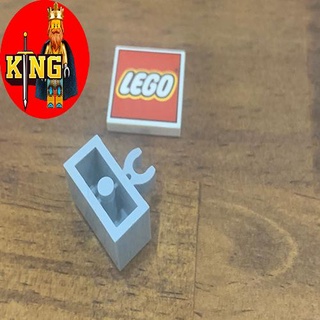 LEGO Light Bluish Gray Brick, Modified 1 x 2 with Open O Clip Thick (Vertical Grip)
