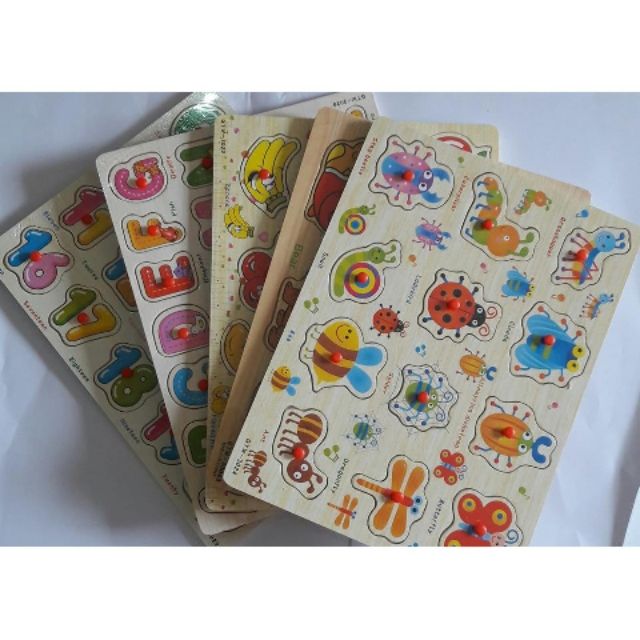 COMBO 5 BẢNG NÚM GỖ CHO BÉ