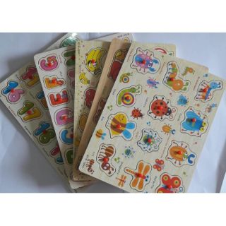 Combo 5 bảng núm gỗ cho bé