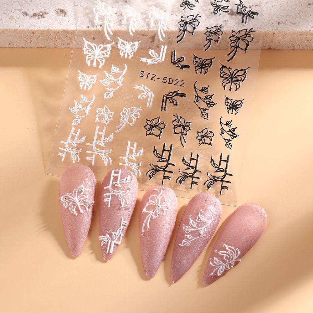 ESPO Miếng Dán Trang Trí Móng Tay Hình Hoa Lá Và Bướm
