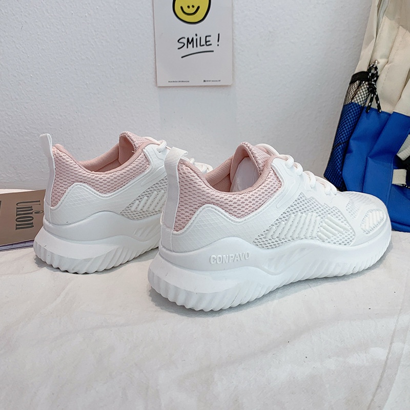 CHZK Giày Thể Thao Phối Lưới Thoáng Khí Siêu Nhẹ Thời Trang Năng Động Cho Nữ CHZK117