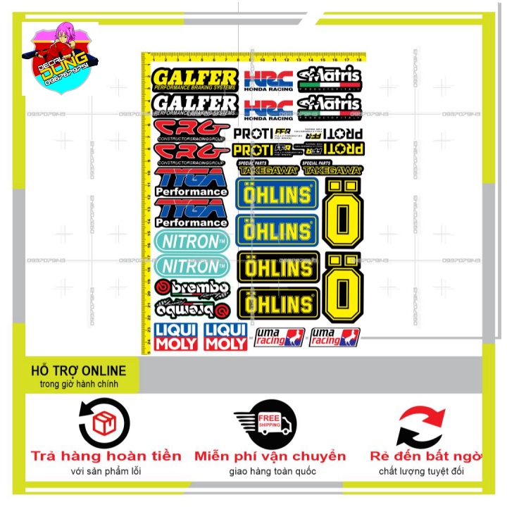 LOGO STICKER DÁN XE MÁY M22 - DUNG DECAL