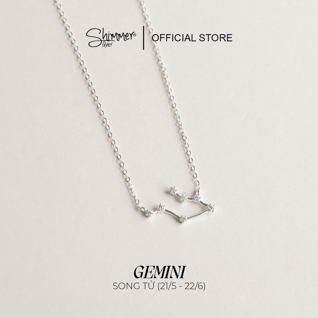 Dây Chuyền Nữ Bạc 925 Shimmer Silver Mặt 12 Cung Hoàng Đạo Đa Dạng Đẹp - Outlet