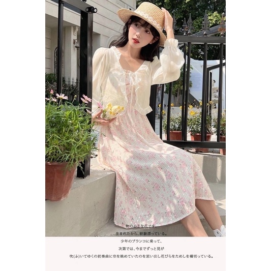 Áo Khoác Ngoài Cadigan Mỏng Mặc Ngoài Váy Nhiều Màu Chất Chiffon Dài Tay Điệu Buộc Dây Tiểu Thư Style Hàn Quốc