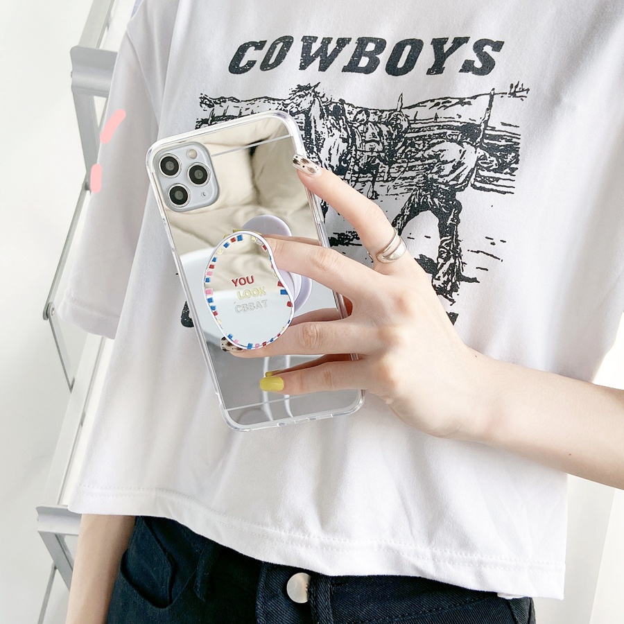 Ốp Điện Thoại Có Giá Đỡ Gương Cho Samsung Note10 20 S8 S9Plus S10 A7 J7Pro J7Prime S21 S10Lite S21Plus S20Ultra